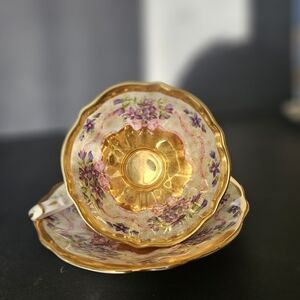 Rare Vintage Queen Anne Sweet Violets Teacup Set